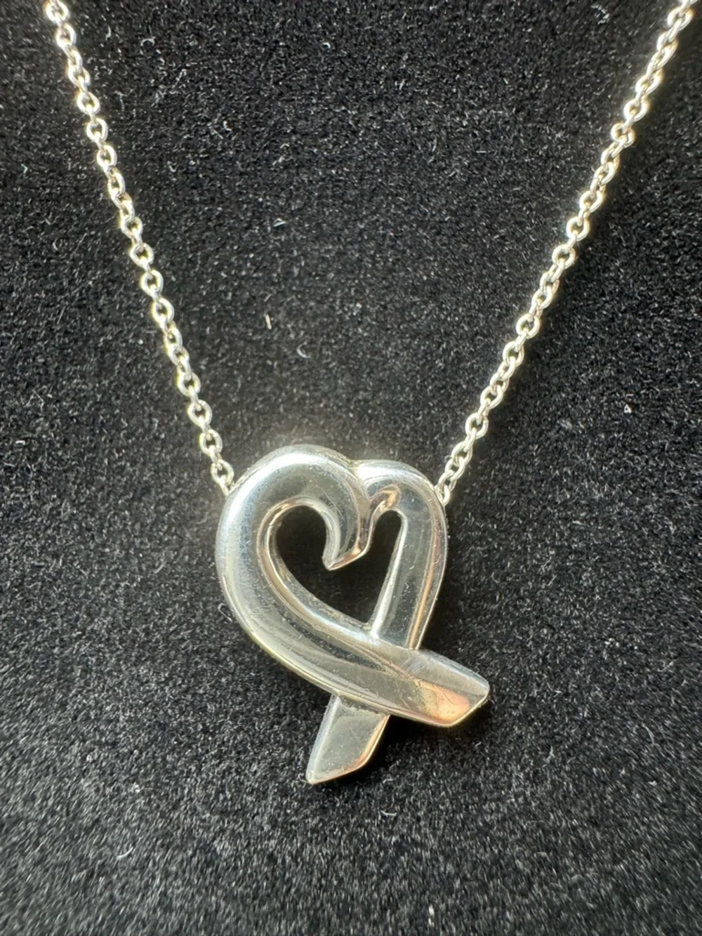 Tiffany & Co Women’s Silver Loving Heart Pendant Necklace Paloma Picasso 925